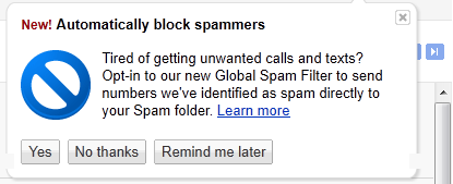 Google Voice anti-spam