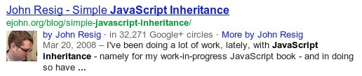 Rich Snippet SERP example