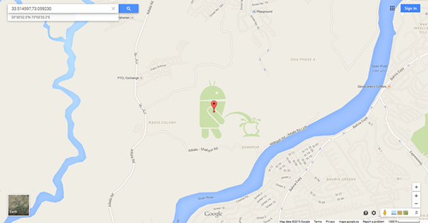 Android Bot Pees On Apple In Google Maps