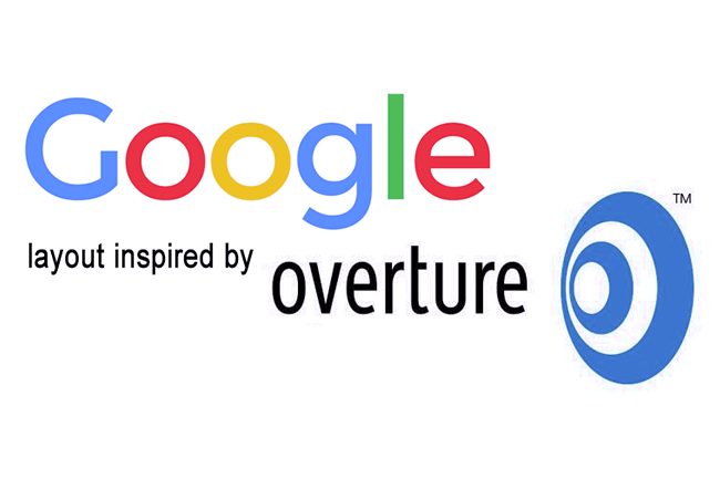 Google: layout inspired by Overture.