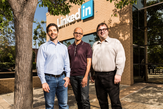 Microsoft buys LinkedIn for $26.2 billion.