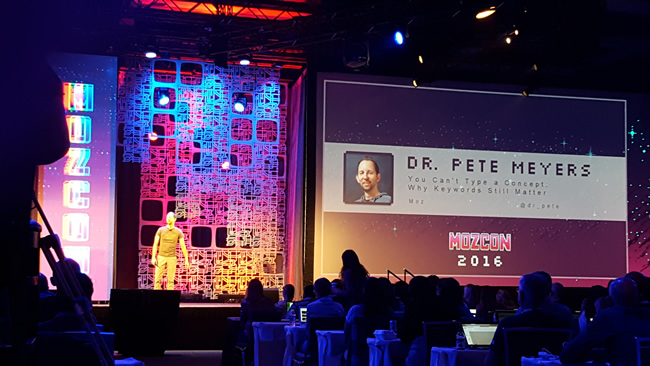 Pete Meyers at Mozcon 2016