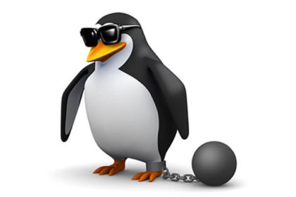 A Penguin in lockup.
