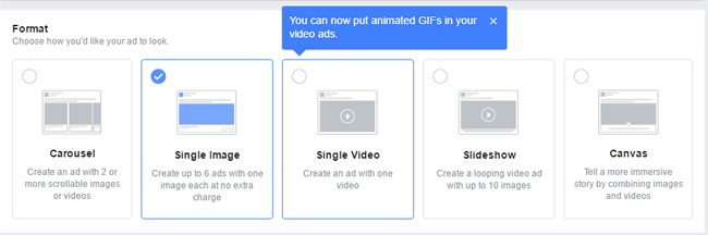 Facebook adds animated gif support for advertisers.