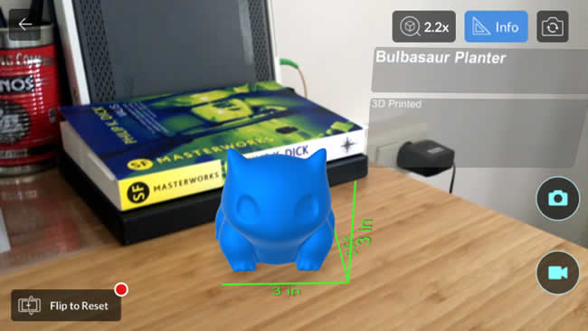 Apollo Box image of AR applied to products.