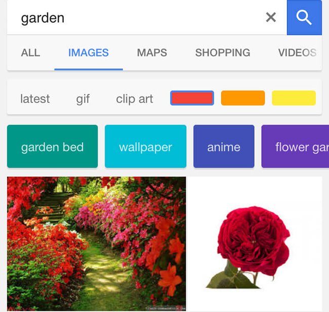 Google Image Search adds filters on mobile.