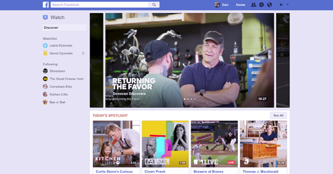 Facebook launches Watch tab of original video shows