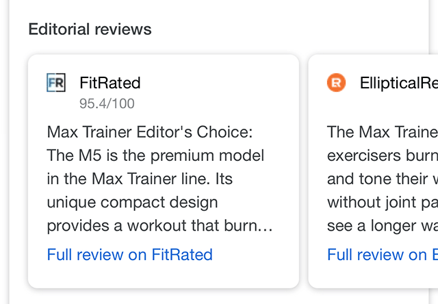 Editorial Reviews In Google Product Knowledge Cards