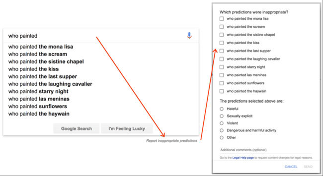 Google expanding types of predictions they remove from autocomplete