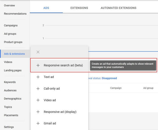 Google AdWords new responsive search ads can show 3 headlines