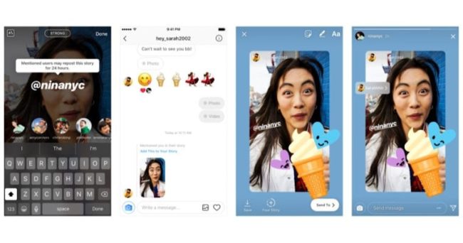 Instagram Lets Users Reshare Stories They’ve Been Mentioned In