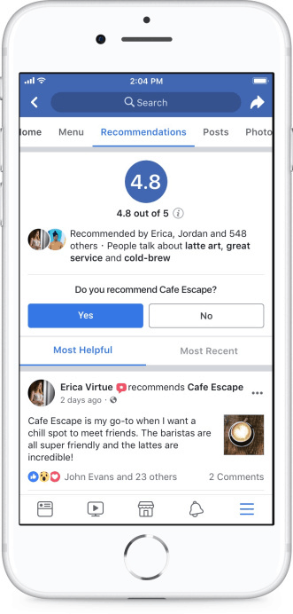 Facebook Challenges Google in Local Search