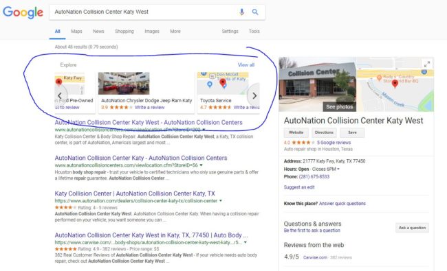 Google Tests Explore Carousel For Local Results