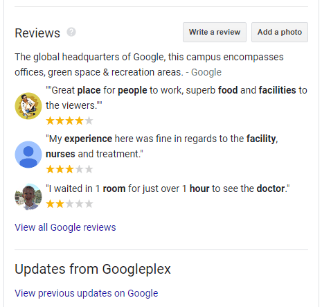 Google Displays Stars With Reviews In Local Knowledge Panel